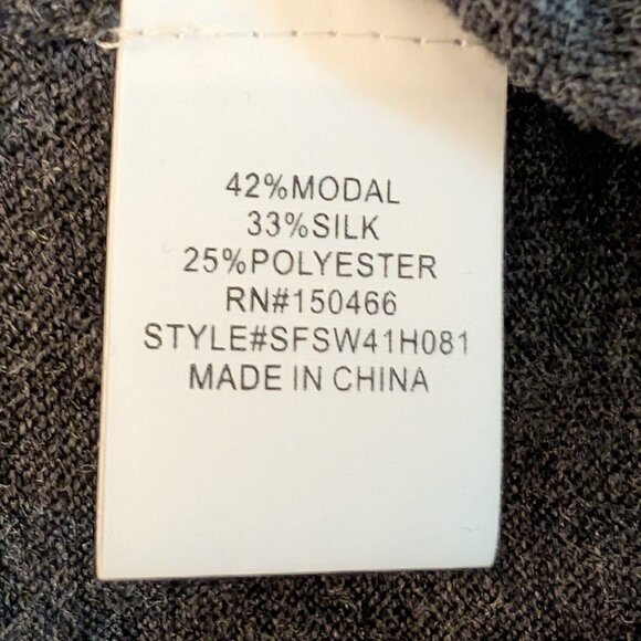 41 Hawthorn Crossover Long Sleeve Sweater Dark Gray Size XL - Picture 9 of 10